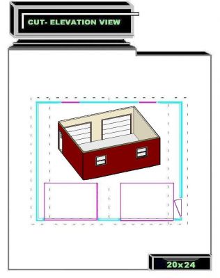 back shed plan view of a 20 x24 building shed plan rear cut design of 